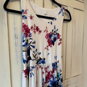 PinkBlush Floral Maternity Maxi Dress - Large